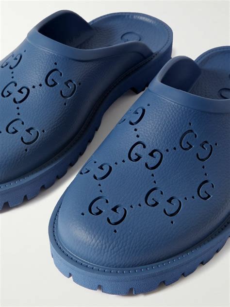 gucci blue suede clogs|gucci mules for sale.